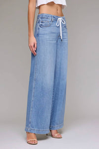 Hidden - NORI Elastic Waist Wide-Leg Denim Jeans