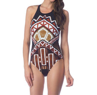 La Blanca - Tribe High Neck Strappy Back One Piece Swimsuit