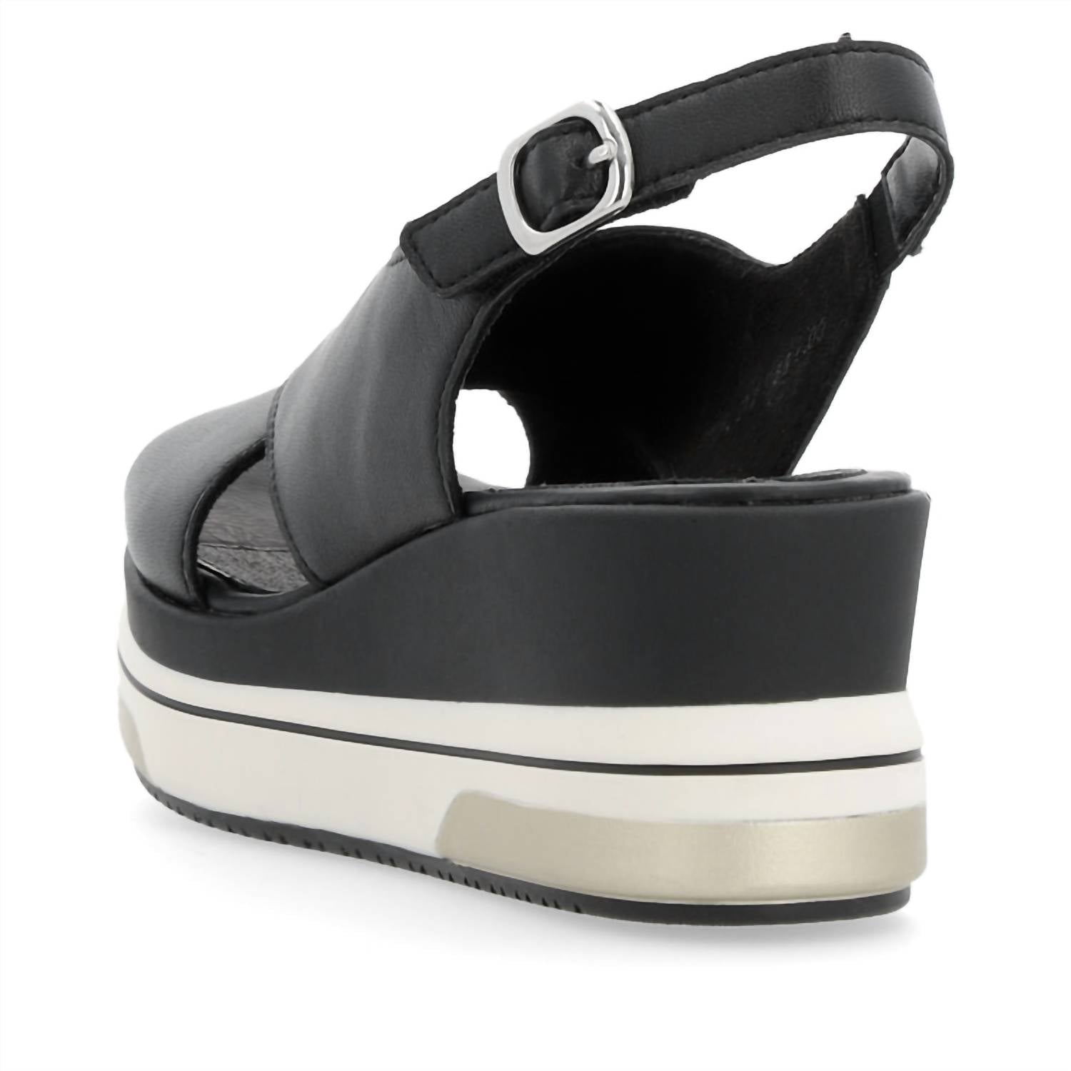 Rieker - Women's Cross Strap Wedge Sandals