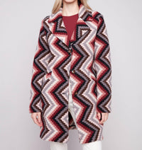Charlie B - Long Crochet Coat With Button Closure