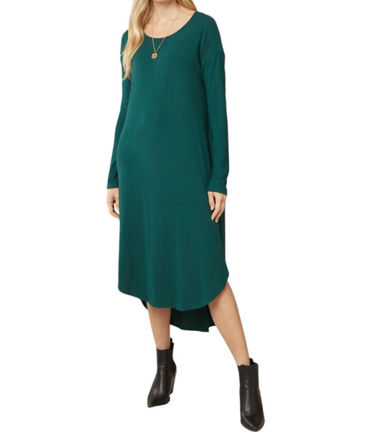 Entro - Ribbed Pocket Midi Dress