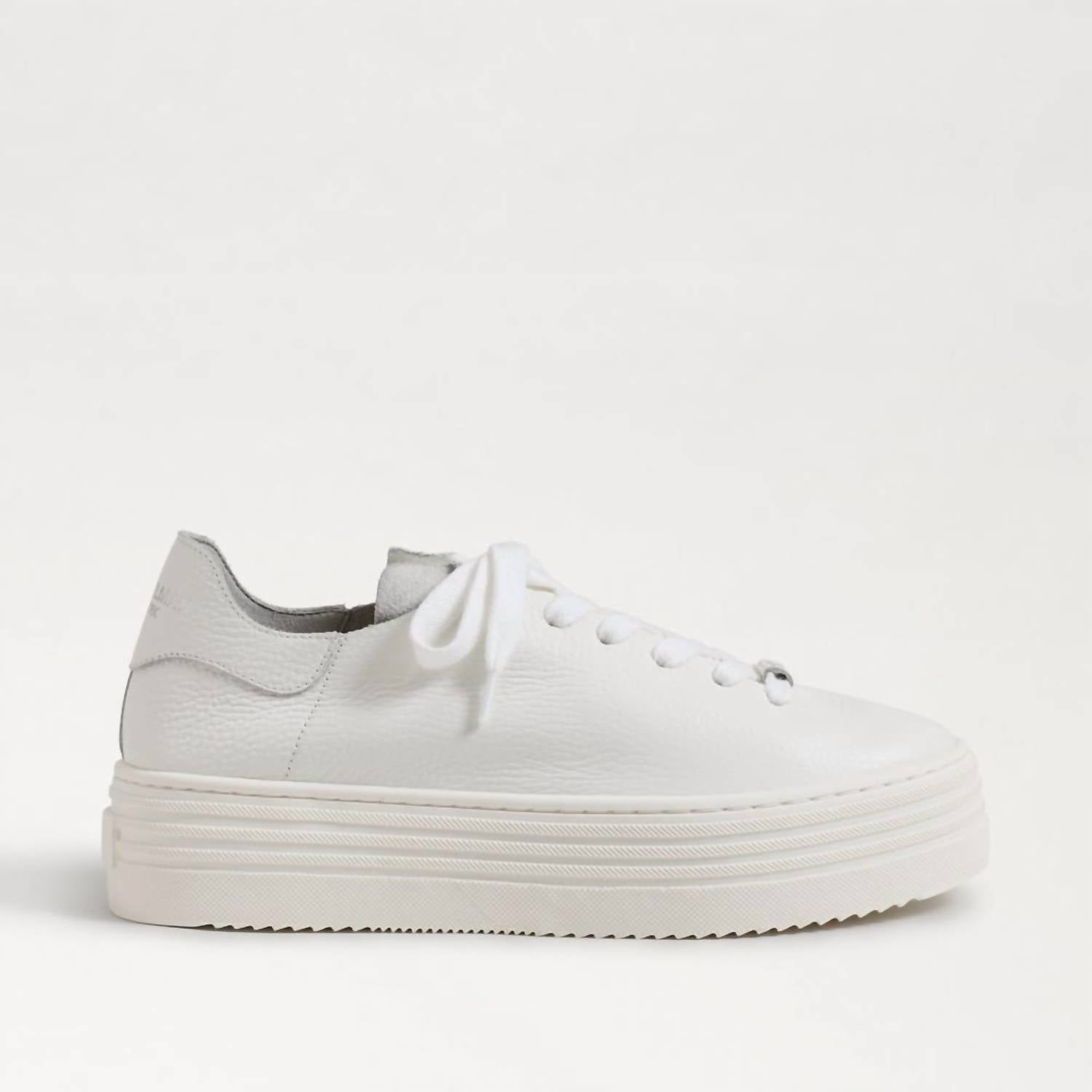 Sam Edelman Women's Pippy Sneaker Shoe in white - women's sneaker - detail view