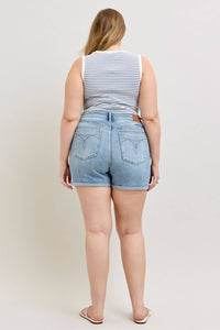 Judy Blue - High Waist Slim Cell Phone Back Pocket Denim Short