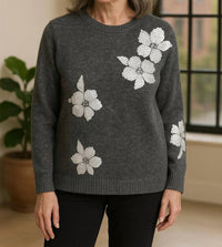 Picadilly - Floral Sequin Embroidered Top