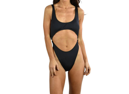 Milly - Solid Ring Monokini One Piece Swimsuit