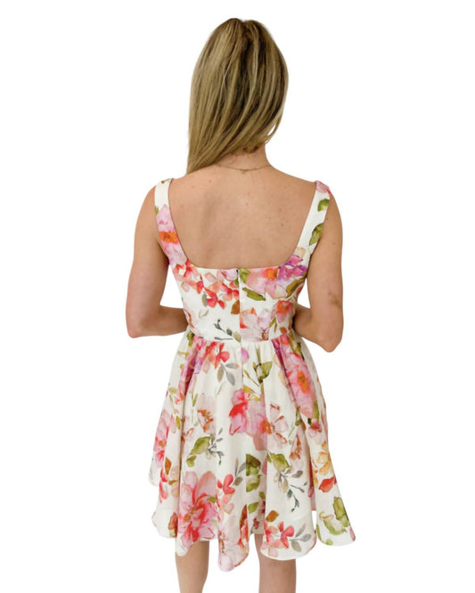 Lavender Brown - Jenesis Mini Floral Dress