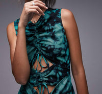 Topshop - Mesh Ruched Maxi Dress