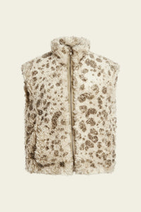 Cotelac Sleeveless Faux Fur Vest in aquarelle sauvage - women's jacket - view 5
