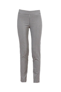Avenue Montaigne Leo Cropped Flare Pants in check - women's pants - alternate view