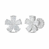 Diana M Jewels - Women's Pear Lab-Grown Diamond Stud Earrings (5.00 Ct TCW) - Statement