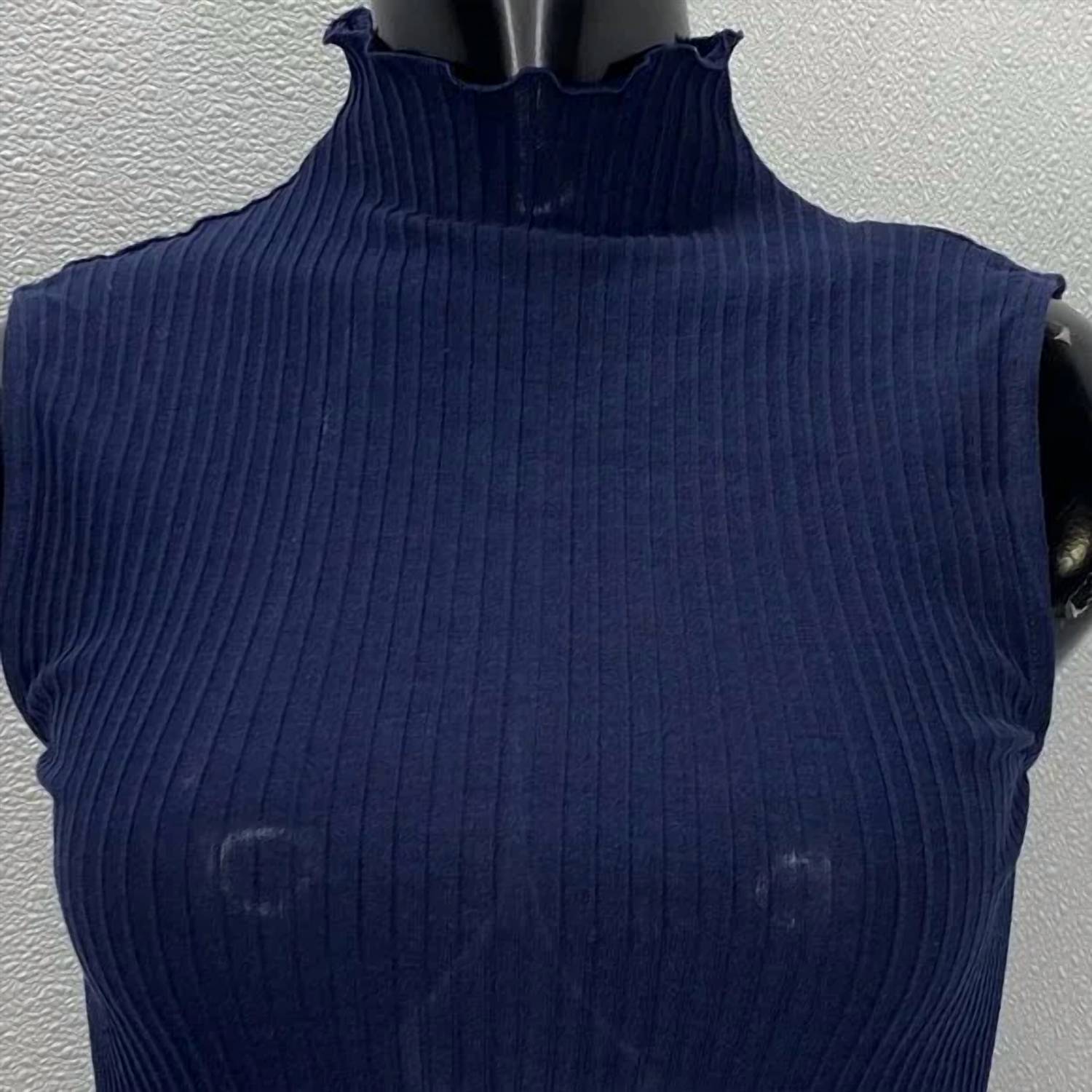 Theory - Women’s Funnel Neck Ribbed Sleeveless Tank Top