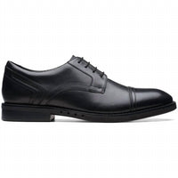 Clarks Men's Un Hugh Way Shoe in black leather - men's loafer - alternate view