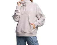 RAE MODE Modal 1/4 Zip Pullover in cream - women's top