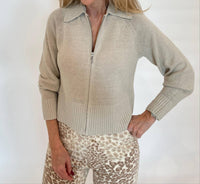 Kinross - Elan Crop Zip Cardigan