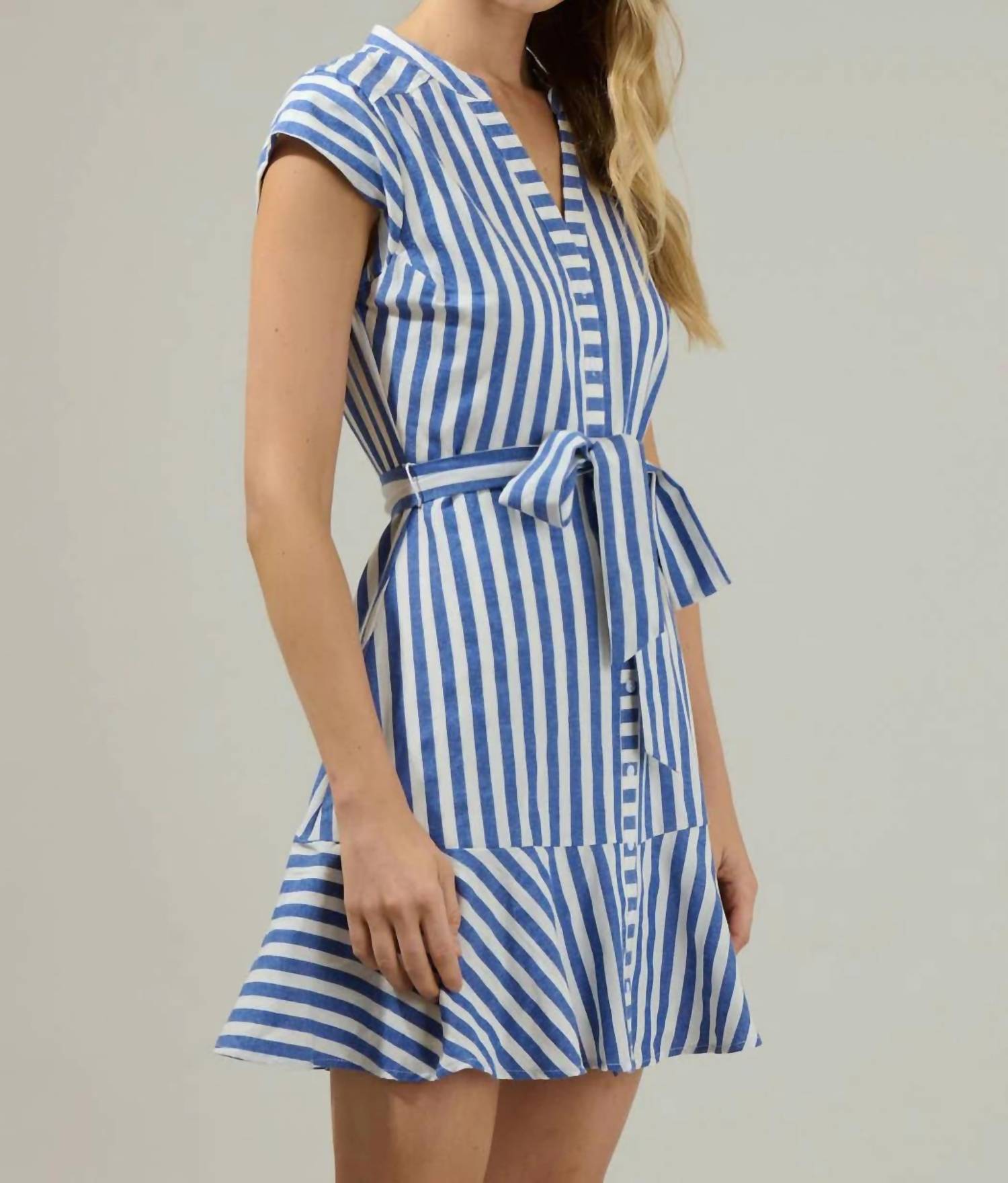 Sugarlips - Babette Striped Shirt Mini Dress