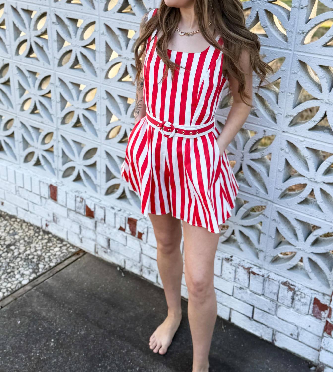 Prosperina - Stripe Alessandra Romper