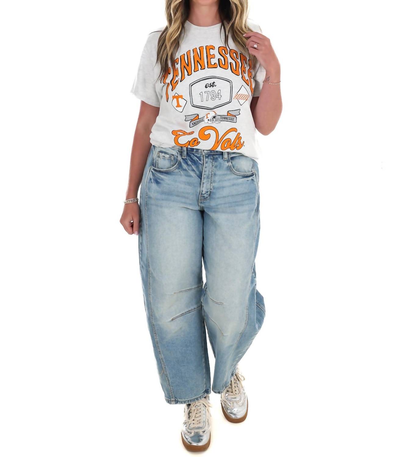 Livylu - Women's Tennessee Vols Patches Thrifted Tee