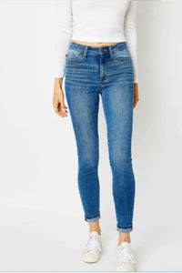 Judy Blue - Cuffed Skinny Jeans - Plus