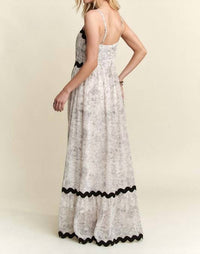 Adora - Floral Adjustable Strap Maxi Cami Dress
