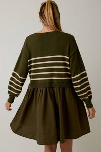 Le Lis - Benson Striped Knit Combo Dress