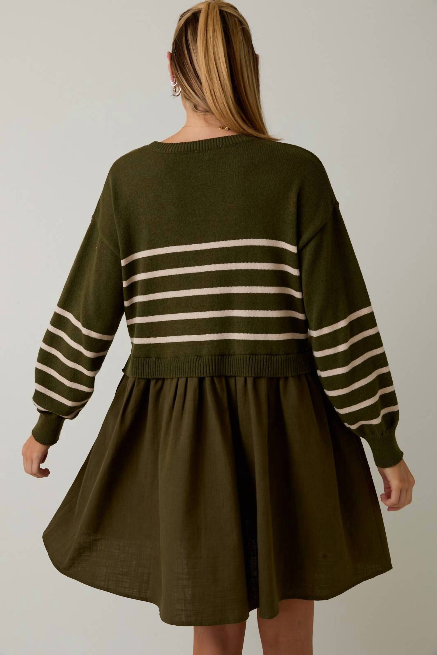 Le Lis - Benson Striped Knit Combo Dress