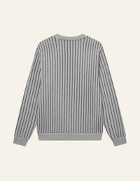 Les Deux - Patch Pinstripe Sweatshirt