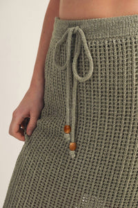 Mustard Seed Jada Crochet Skirt in green - women's skirt - view 4