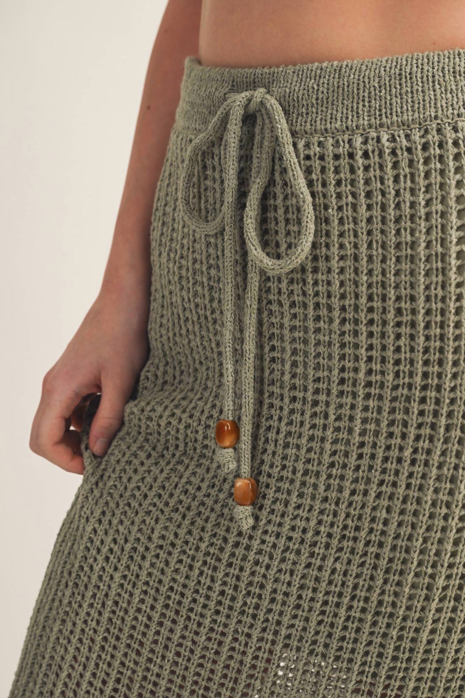 Mustard Seed Jada Crochet Skirt in green - women's skirt - view 4