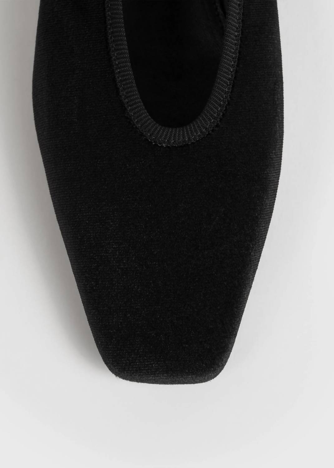 Toteme - Women's Minimalist Velvet Ballerina Shoes
