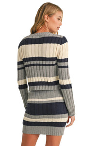 Klesis - Sweater Knit Top and Skirt Set