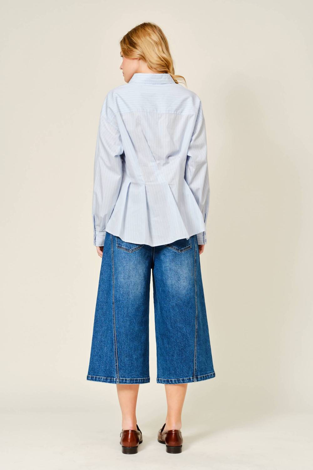 Aaron & Amber - Striped Button Down Shirt