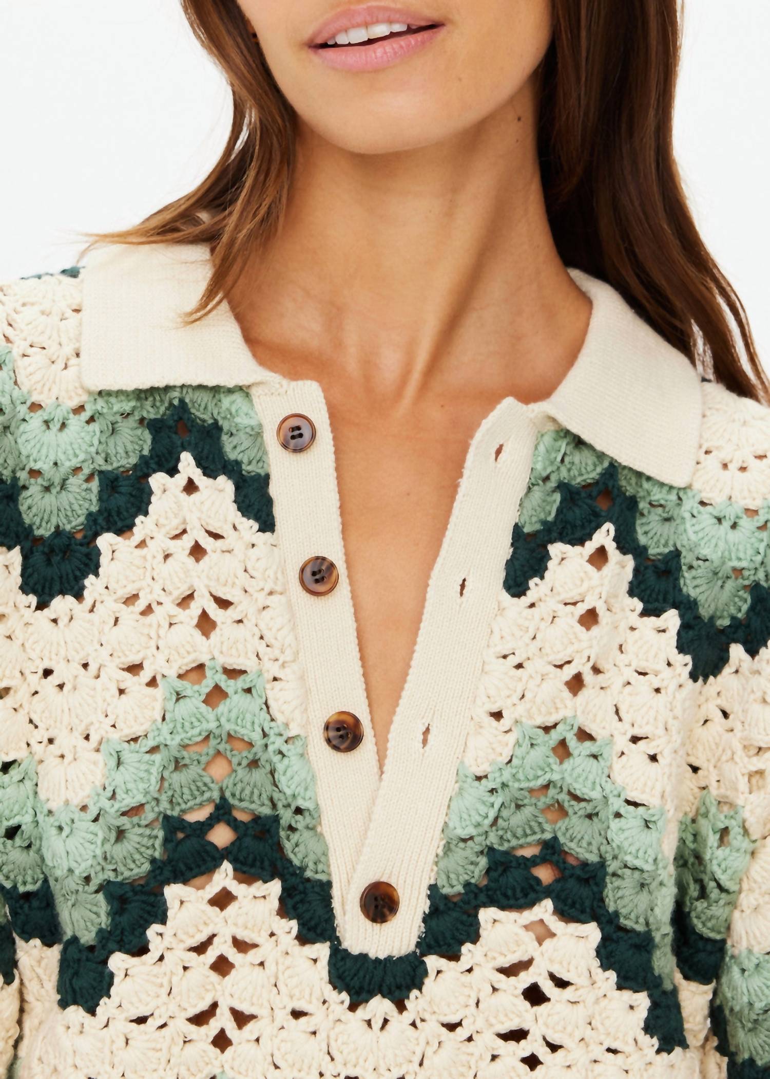 The Upside - Tidal Sagra Crochet Shirt