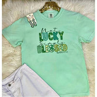 Comfort Colors - Women's Lucky And Blessed Graphic Tee