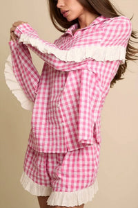 Fantastic Fawn - Stay The Night Gingham Set Top