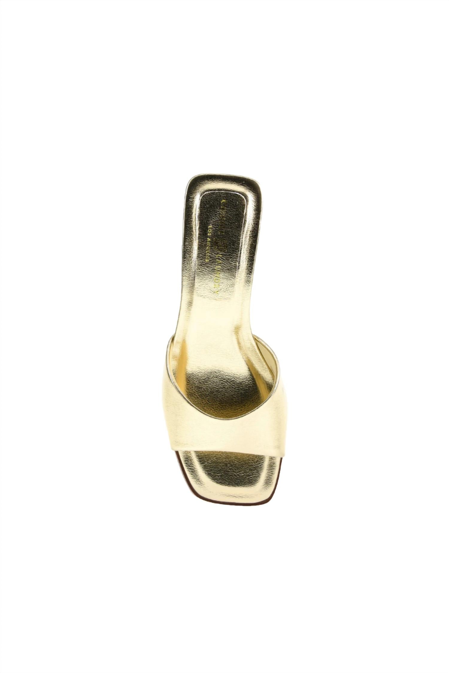 CHINESE LAUNDRY Women's Liinda Block Heel Slide Sandal in gold - women's sandal - alternate view