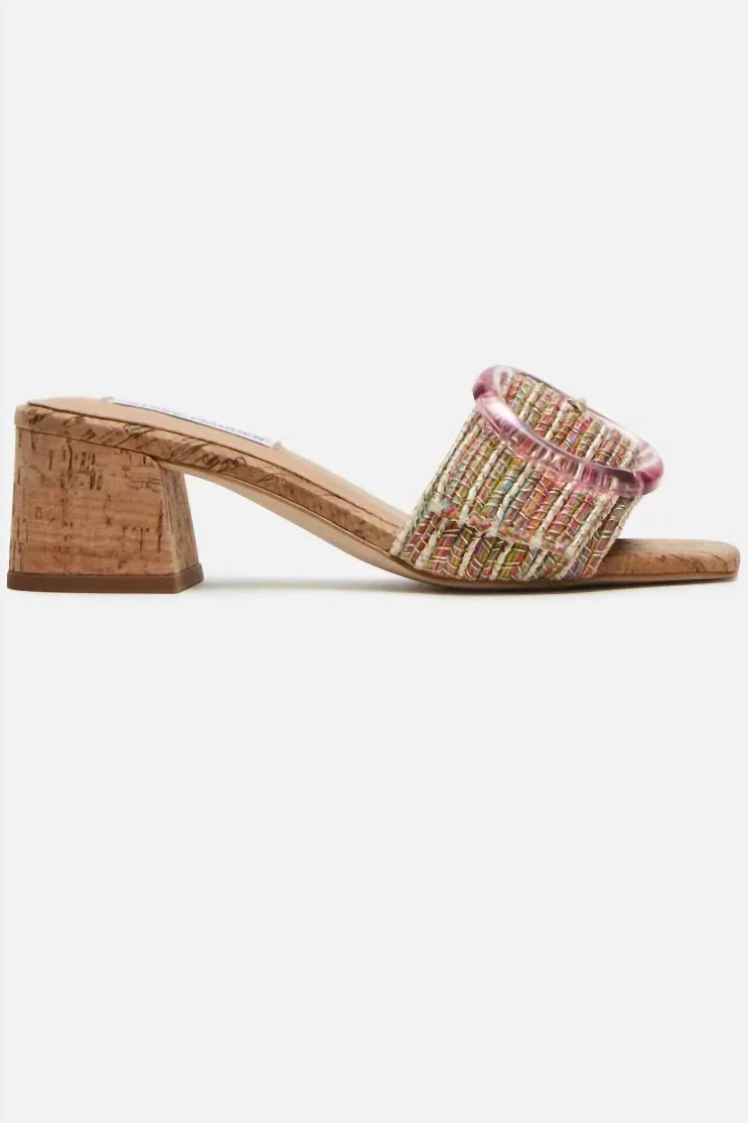 STEVE MADDEN Women's Seacrest Slide Sandals in pink multi - women's sandal