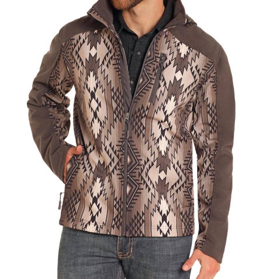 Rock & Roll Denim - Aztec Printed Softshell Jacket
