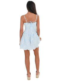 Baby Pink - Petaled Embroidery Mini Dress