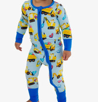 Rufflebutts - Boys Convertible One Piece Footie Pajama