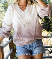Dip-Dye Sweater/Ombre