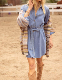 Skies Are Blue - Selina Striped Cardigan Sweater