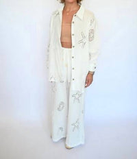 Vintage Havana - Ocean Eyelet Pants