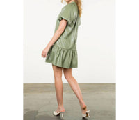 Thml - Puff Sleeve Leather Midi Dress