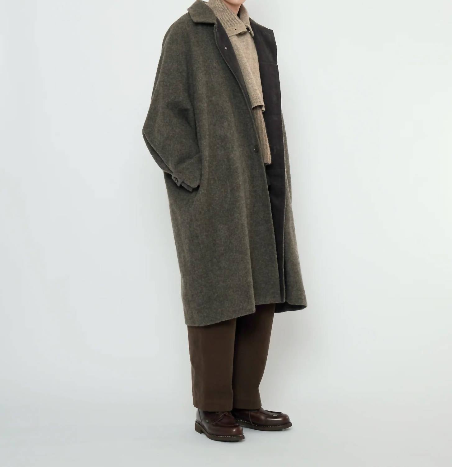 7115 By Szeki - Cuffed Wool Coat