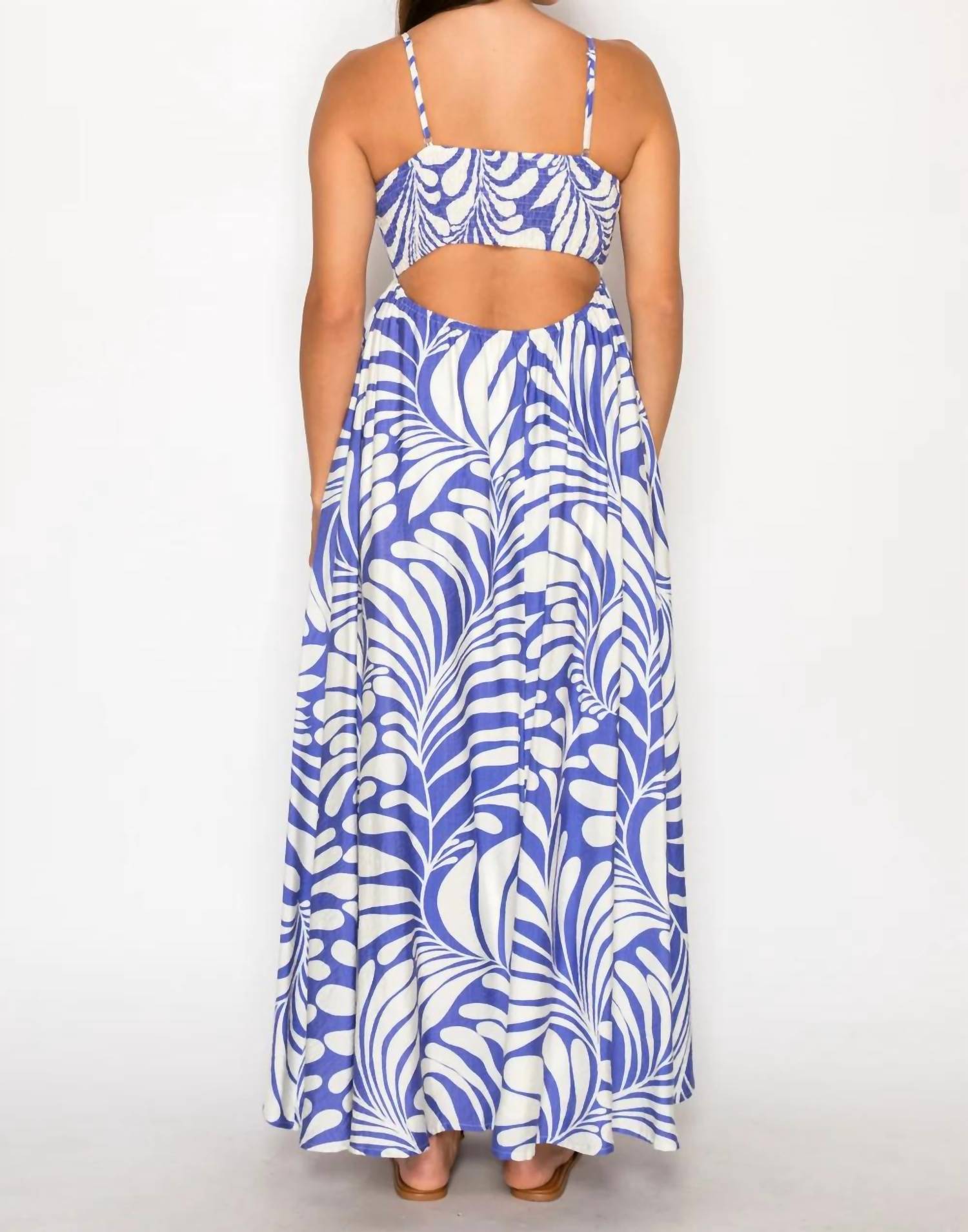 Meet Me In Santorini - Square Neck Maxi Dress