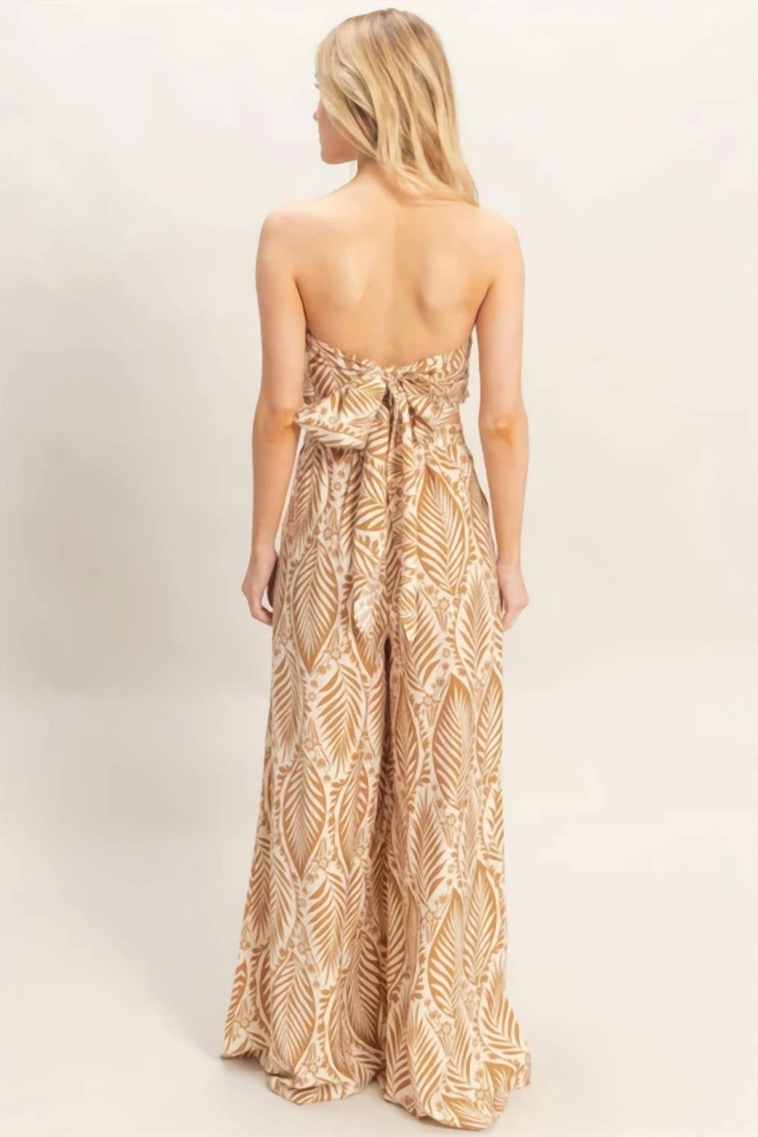 Hyfve - Tropical Strapless Tie Top