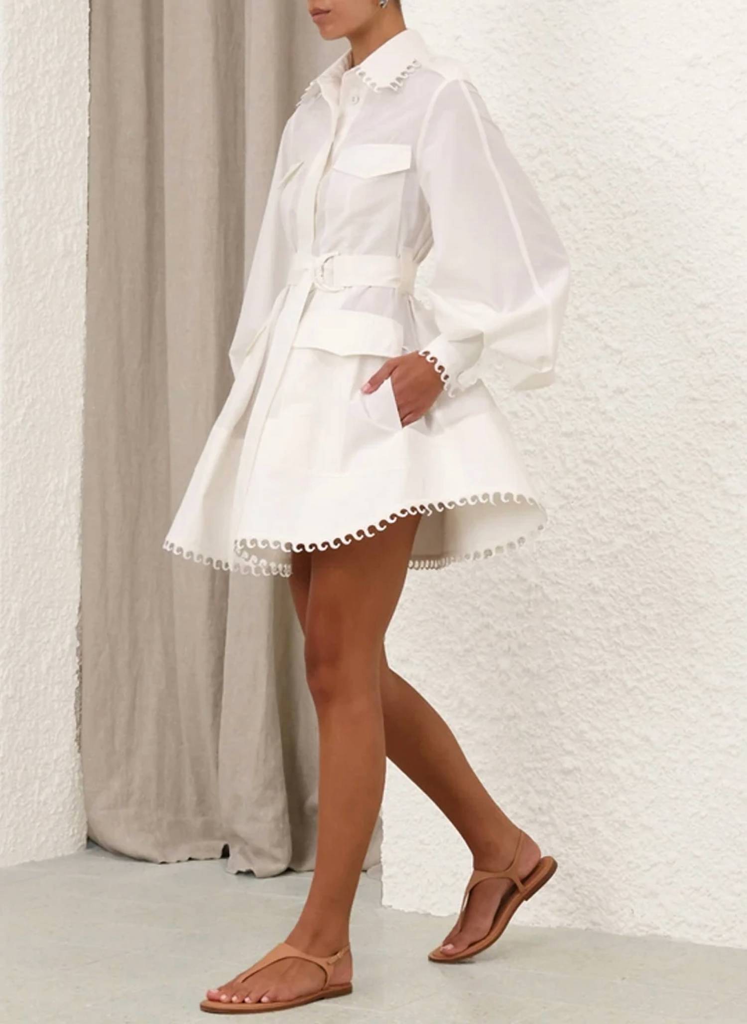 Zimmermann - Illuminate Utility Mini Dress