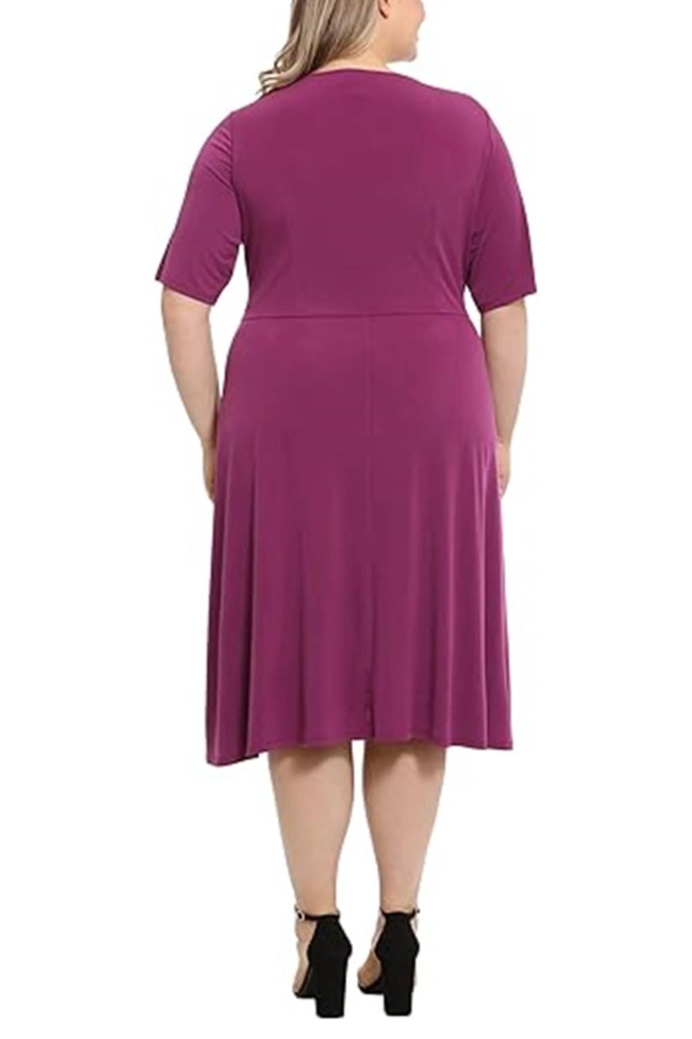 London Times - Keyhole Detail A-line Midi Dress