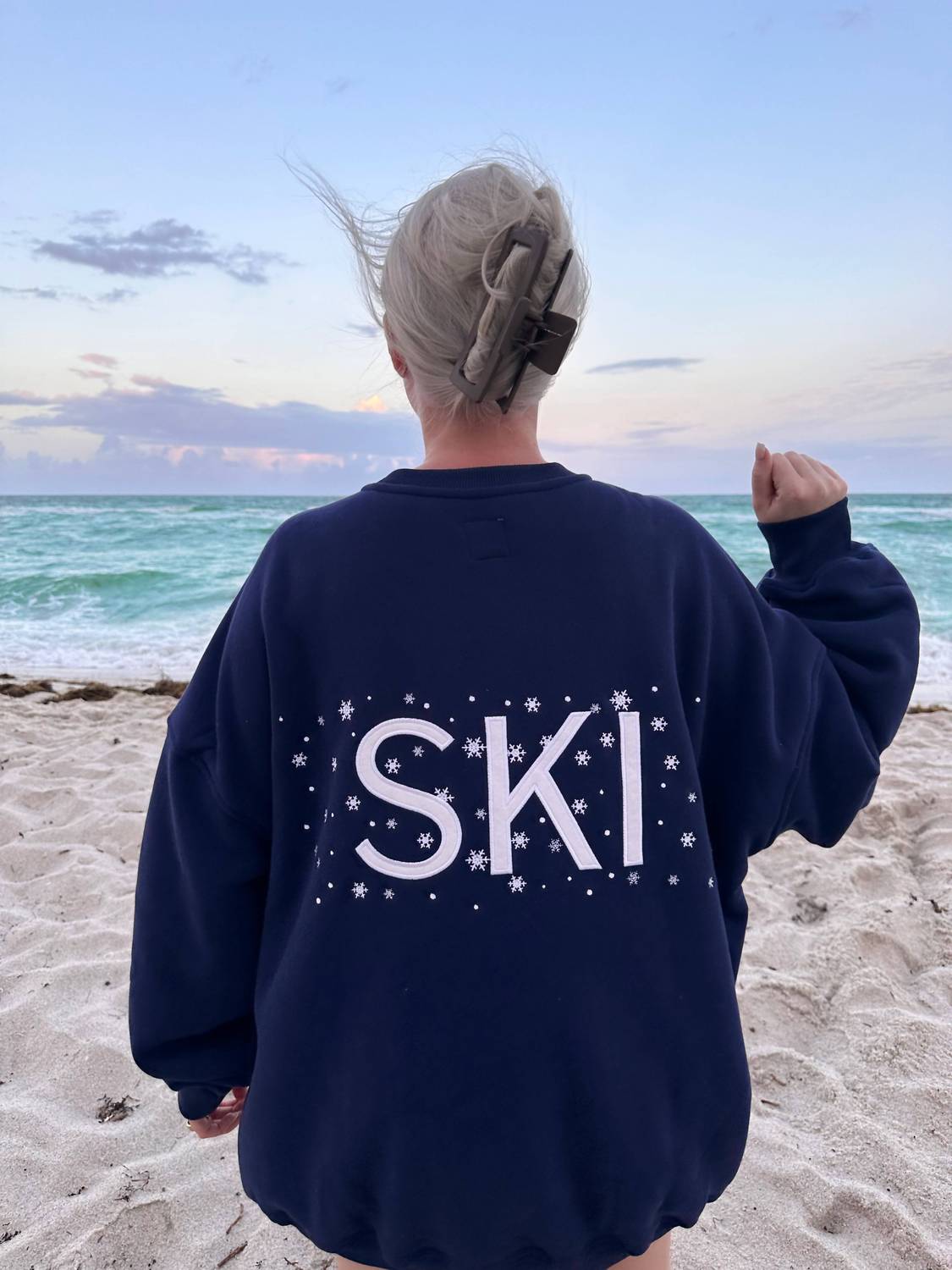 Sunkissed Coconut - Ski Snowflake Sweatshirt