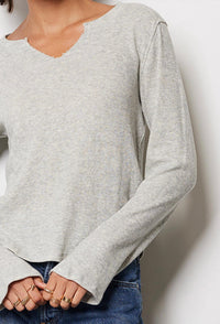 Bobi - Fiona Split Neck Pullover Top